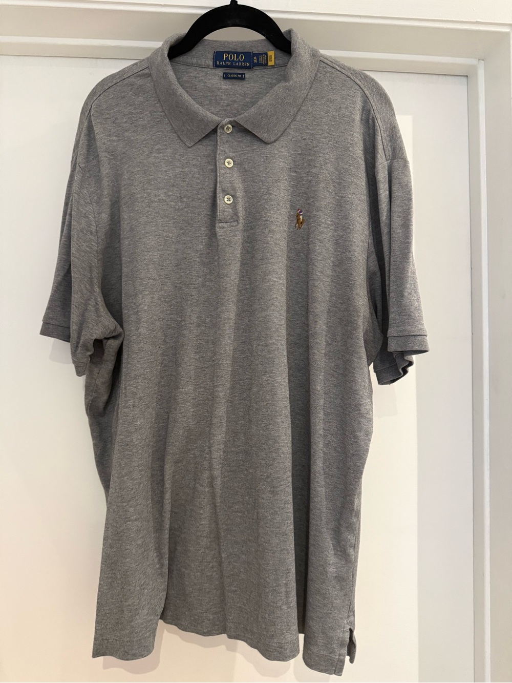 Polo by Ralph Lauren Gray Polo Shirt with Embroidered Pony